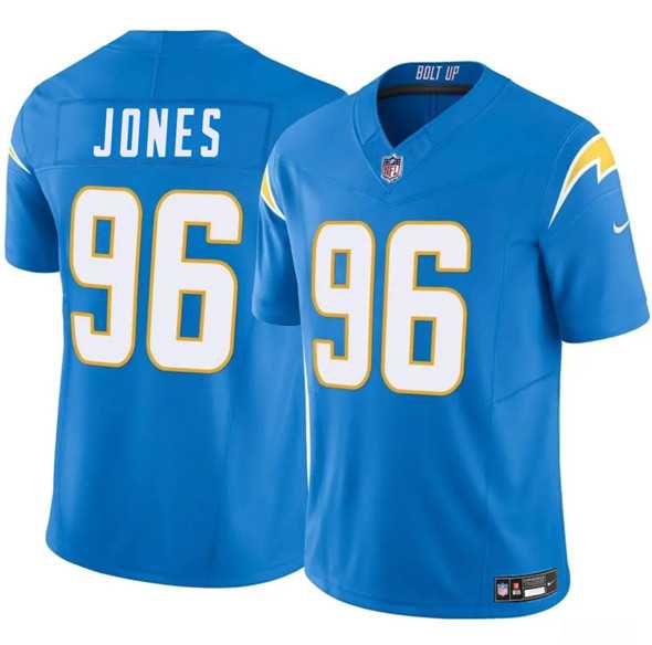 Men & Women & Youth Los Angeles Chargers #96 Naquan Jones Blue 2025 F.U.S.E. Vapor Limited Stitched Jersey->los angeles chargers->NFL Jersey